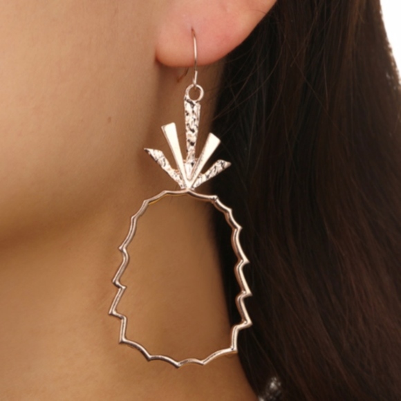 Pineapple Boho Beach Dangle Earrings - Picture 3 of 6